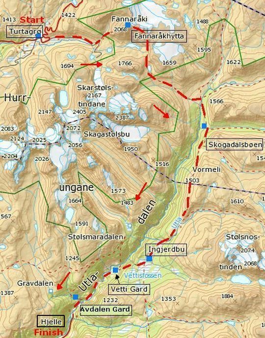 West Jotunheimen 3 Dagen In Lijn Van Noord Naar Zuid Van Noord Naar Zuid Turtagro Naar Hjelle Wandelen