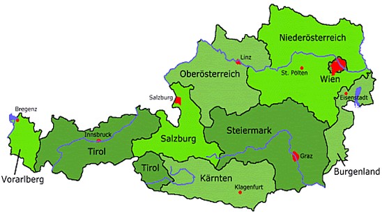 Oostenrijk Bundesländer
